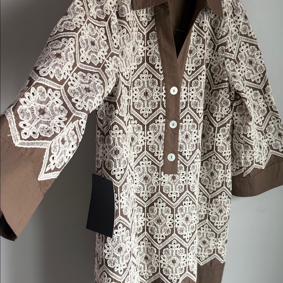 NEW Tuckernuck Mocha Mousse Lace Collier Dress XL - Picture 4 of 12